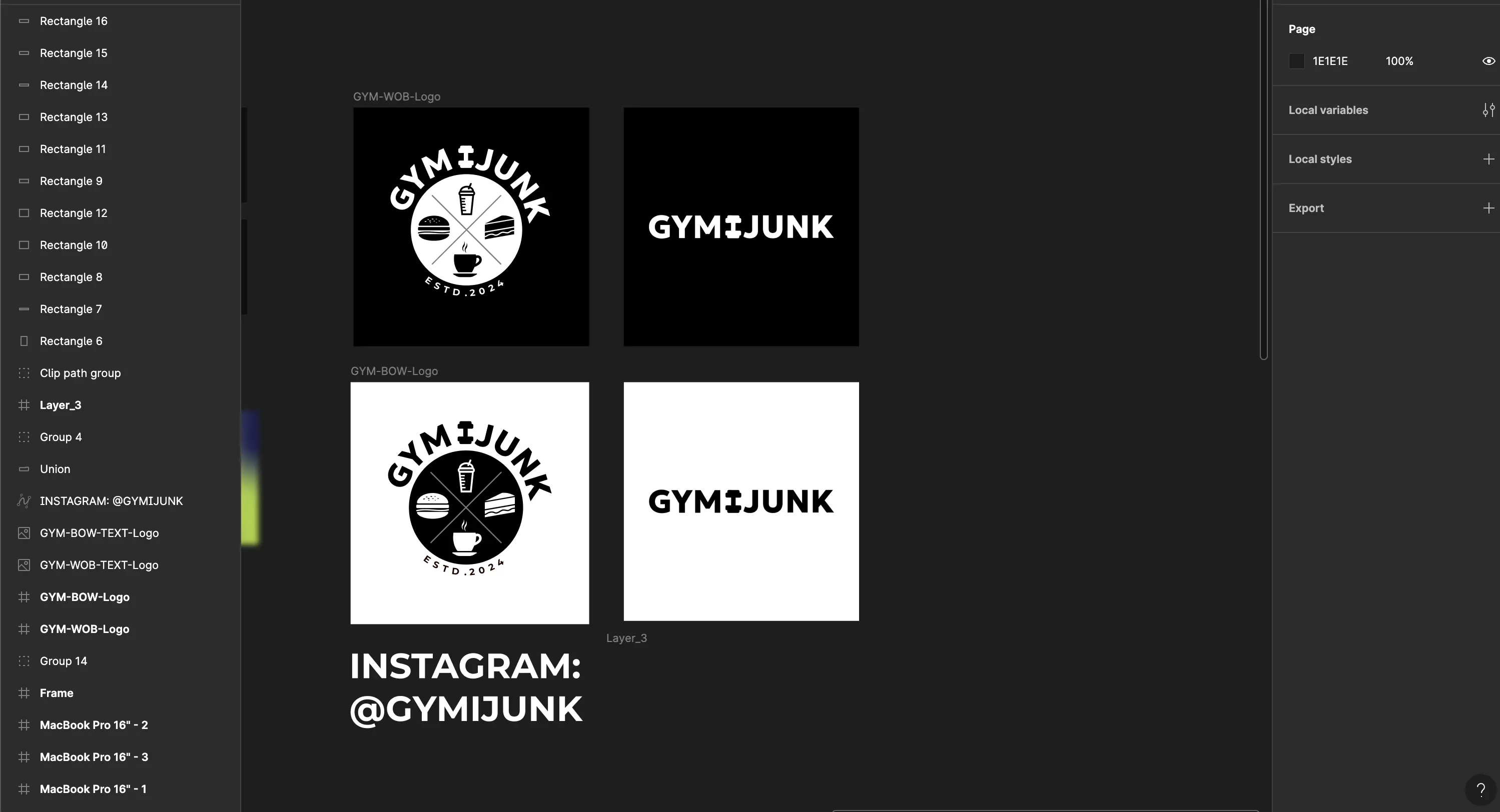 Изработка на лого за заведение за хранене - GymiJunk